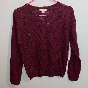 It’s Our Time burgundy sweater. Size small.